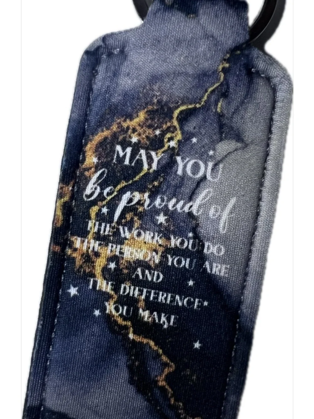 Inspirational Night Sky Lip Balm Keychain Holder LIP BALM INCLUDED